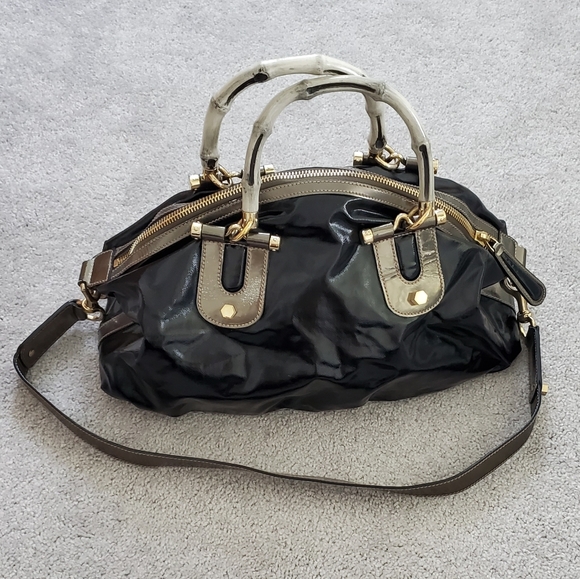 Gucci Patent leather handbag with bamboo handles - Picture 5 of 10